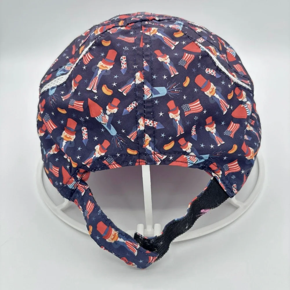 SPRINTS Unisex Performance Hat Navy Blue Patriotic Uncle Sams Rocket Running Cap